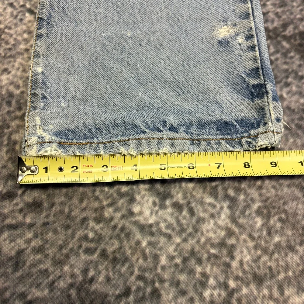 Levi's 517 Bootcut Jeans Mens 36x31 Blue Distressed Western Grunge Vintage Y2K